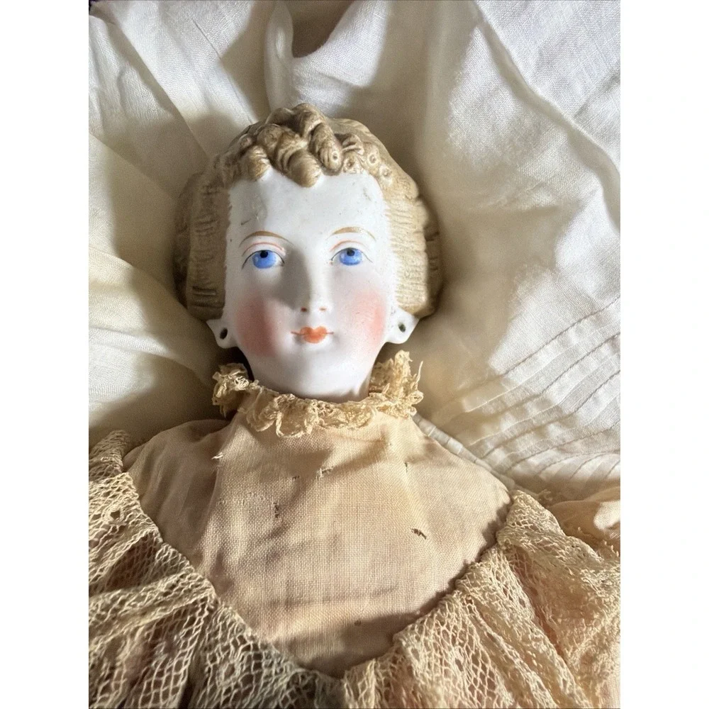 Antique Bisque China Head Doll W/Orig Body 21